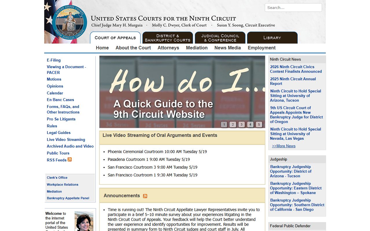 Ninth Circuit Court of Appeals federal court records for Pinal County appeals