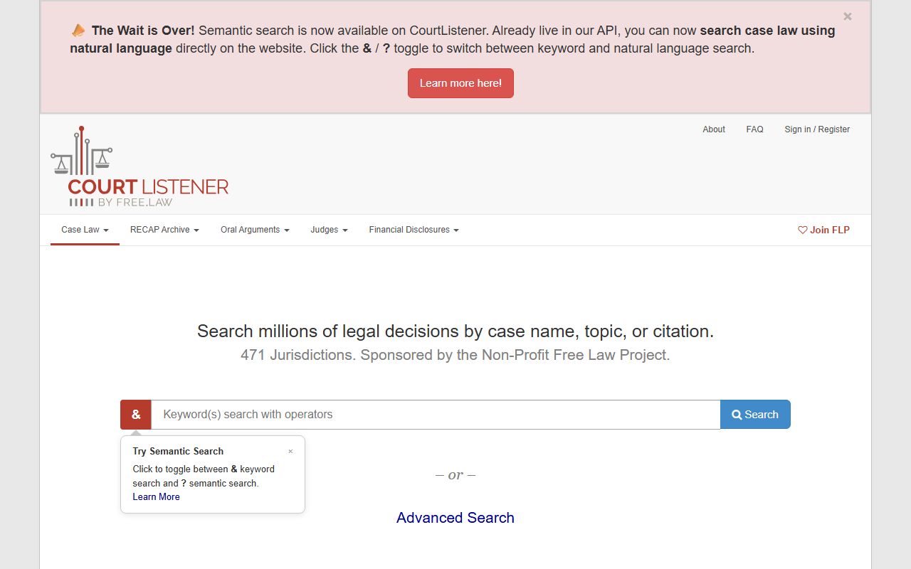 CourtListener free federal court records search for Pinal County opinions